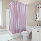 HAMbyWG - Rideau de douche - Rayure rose (En situation)