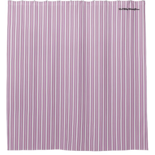 HAMbyWG - Rideau de douche - Rayure rose (Devant)
