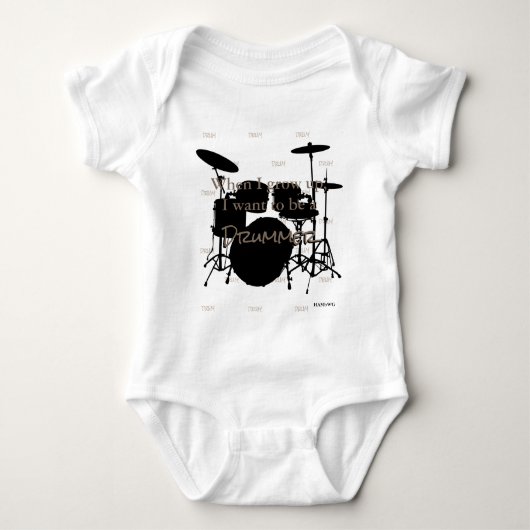 HAMbyWG - Romper, T-shirt, Snap T - drumthema Romper (Voorkant)