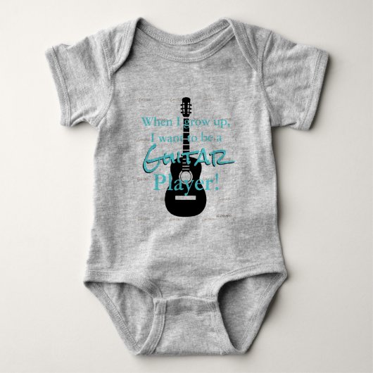 HAMbyWG - Romper, T-shirt, Snap T - Guitar Theme Romper (Voorkant)