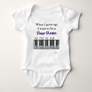 HAMbyWG - Romper, T-shirt, Snap T - Piano Player Romper