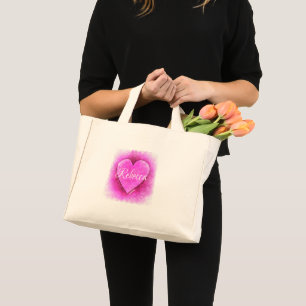 HAMbyWG - Sac fourre-tout - Coeur rose chaud avec 