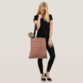 HAMbyWG - Sac fourre-tout -Rayure horizontale roug (Sur le modèle)