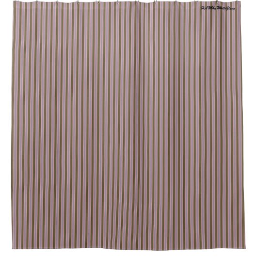 HAMbyWG - Shower Curtain - Deco Olive Mauve Stripe Douchegordijn (Voorkant)
