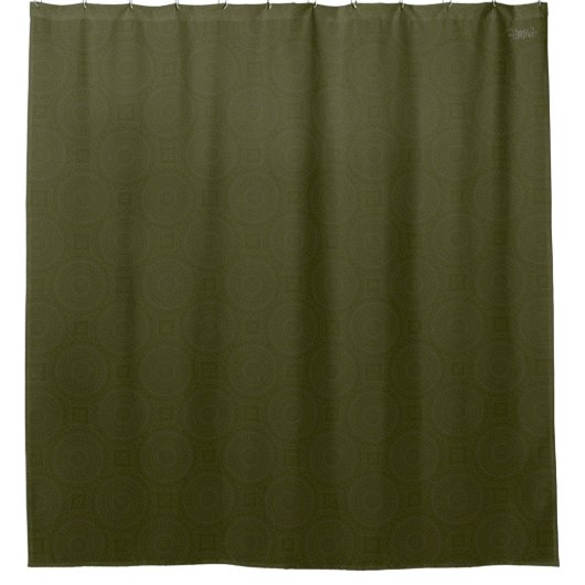 HAMbyWG - Shower Curtain - Olive Green Mandala Douchegordijn (Voorkant)