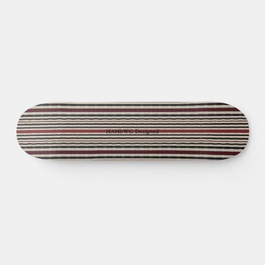 HAMbyWG - Skateboard - Black Red Bone Stripe (Horz)