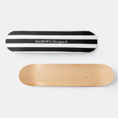 HAMbyWG - Skateboard - Black White Wide Stripe (Horz)