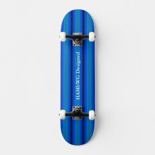 HAMbyWG - Skateboard - Blauw groene gloeistreep