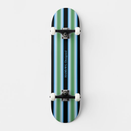 HAMbyWG - Skateboard - Bleu brillant vert noir (Recto)