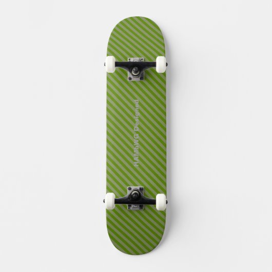 HAMbyWG - Skateboard - Greem Diagonal Stripes (Recto)