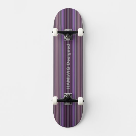 HAMbyWG Skateboard - Plum Purple Stripes (Recto)