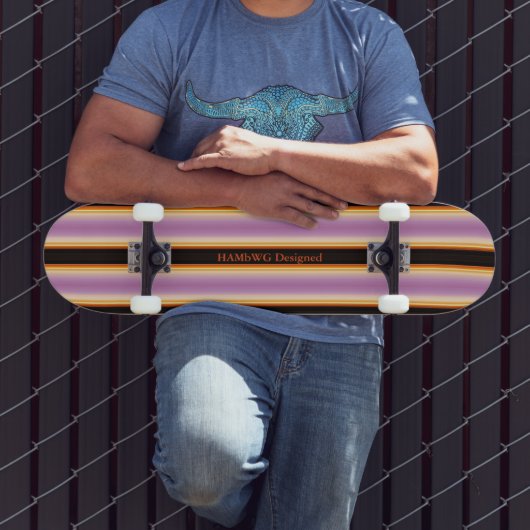 HAMbyWG - Skateboard - Violet Orange Noir (Extérieur 3)