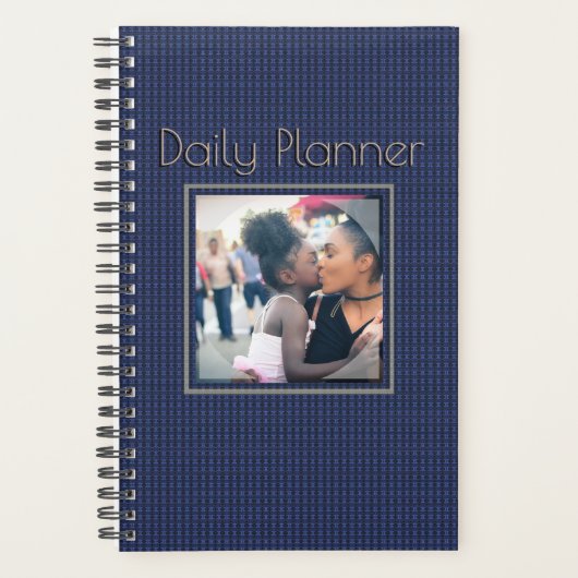 HAMbyWG - Small Daily Planner - Blauw patroon (Voorkant)