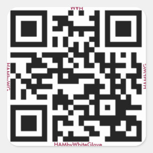 HAMbyWG - Stickers - QR-code met namen B/W
