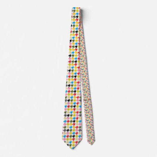 HAMbyWG - Stropdas - Multi-Color Houndstooth (Voorkant)