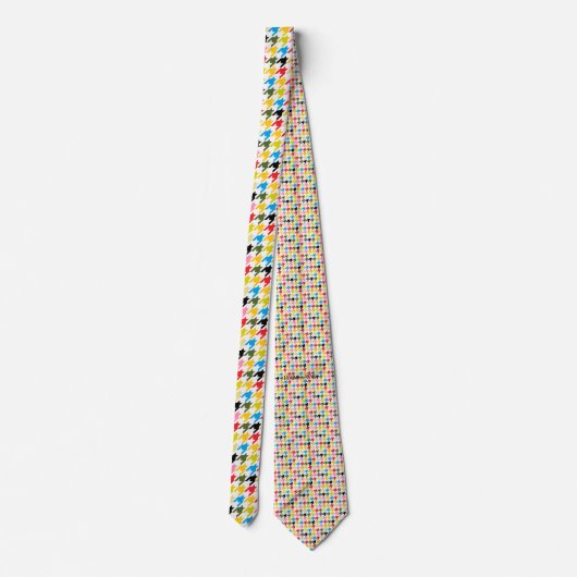 HAMbyWG - Stropdas - Multi-Color Houndstooth (Achterkant)
