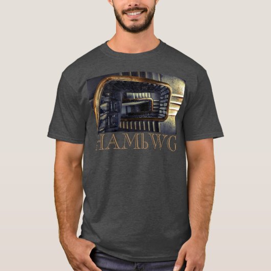 HAMbyWG - T-shirt noir pour hommes - Escalier (Devant)