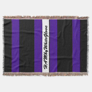 HAMbyWG - Throw Blanket Black & Vibrant Paars Deken