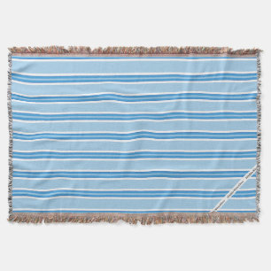 HAMbyWG - Throw Blanket - Blue & White Stripes Deken