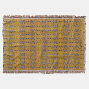 HAMbyWG - Throw Blanket Tribal look - Geel Deken