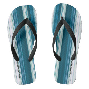 HAMbyWG - Tongs pour hommes Sarcelle et blanc
