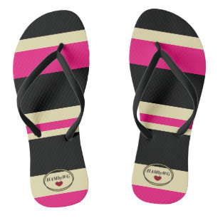 HAMbyWG - Tongs - Rose Noir Pâte