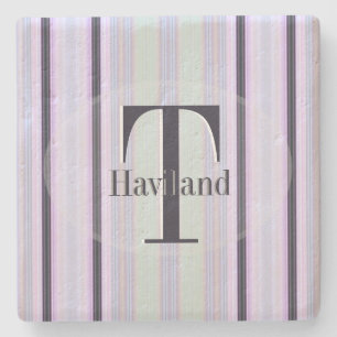 HAMbyWG Violet & Brown Stripe Stenen Onderzetter
