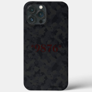 HAMbyWG Xtreme-telefoontas - Black Camouflage iPhone 13 Pro Max Hoesje