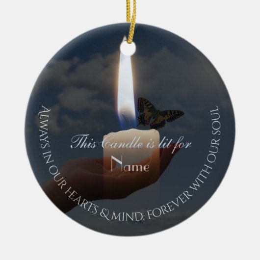 HAMbyWhiteGlove Candle Butterfly Ornament (Voorkant)