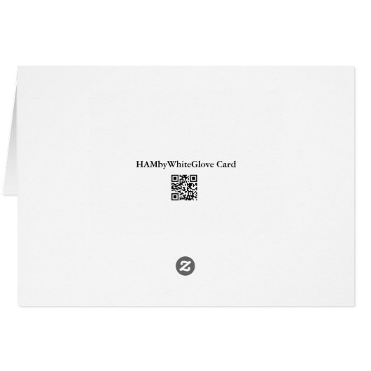 HAMbyWhiteGlove - Carte - Mariée et chambre en Bas (Dos Horizontal)