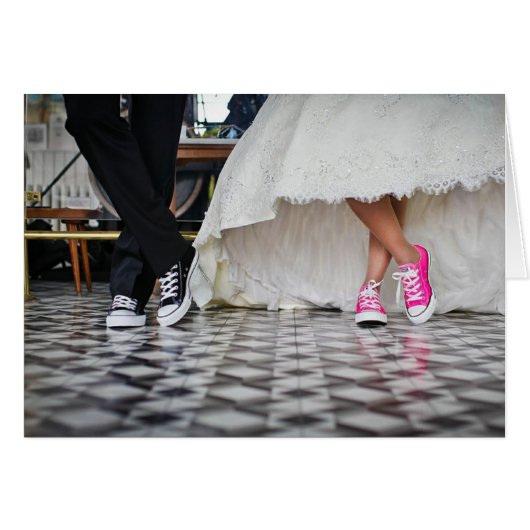HAMbyWhiteGlove - Carte - Mariés en baskets (Devant horizontal)
