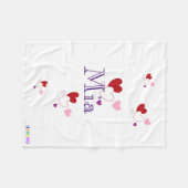 HAMbyWhiteGlove - Couverture en polaire - Coeurs (Devant (Horizontal))