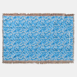 HAMbyWhiteGlove - Throw Blanket - Blue Camouflage Deken
