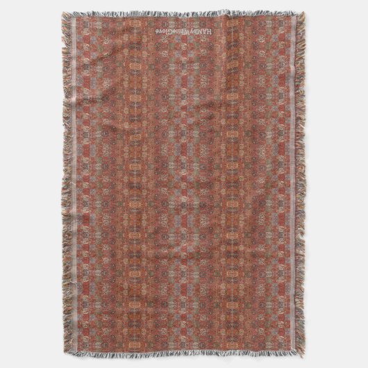 HAMbyWhiteGlove - Throw Blanket - Rust Bohemian Deken (Voorkant Verticaal)