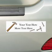 Hamer & Nails Bumpersticker (Op auto)