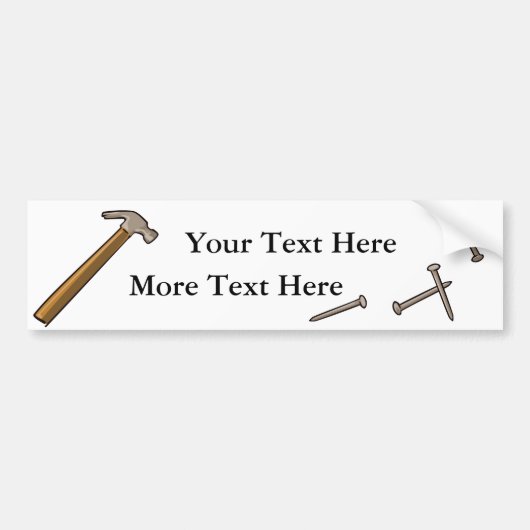 Hamer & Nails Bumpersticker (Voorkant)