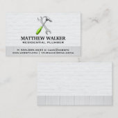 Hamer Sleutel | Bakstenen muur Hout Visitekaartje (Voorkant / Achterkant)