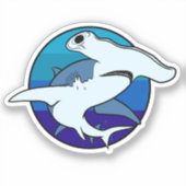 hamerhaai sticker (Voorkant)