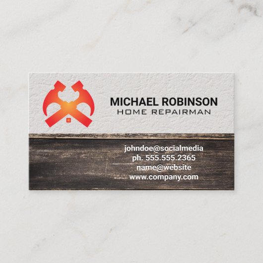 Hamers en Huis | Wandhout Visitekaartje (Voorkant)