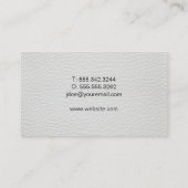 Hamers en zaag | wit leer | QR-code Visitekaartje (Achterkant)