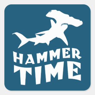 Hamertijd Ontwerp voor hamerhaaienliefhebbers Vierkante Sticker