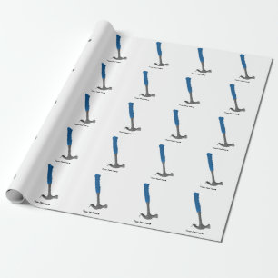Hamertrekkende nagels cadeaupapier