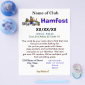 Hamfest Flyer 2-zijdig met Ham Verkoper Pas het aa (Enkel)