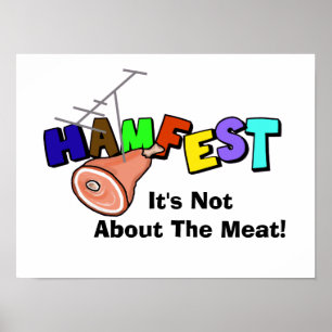 Hamfest "Het gaat niet om vlees" Ham Radio Poster