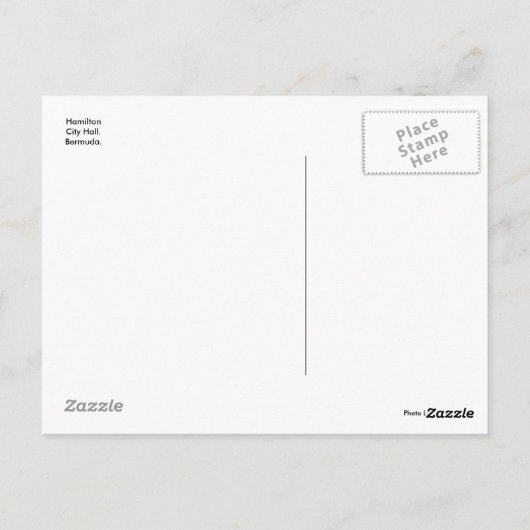 HAMILTON BERMUDA BRIEFKAART (Achterkant)