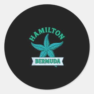 Hamilton Bermuda Ster Vis Reis Vakantie Souvenir Ronde Sticker