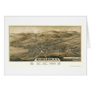 Hamilton, carte panoramique de NY - 1885