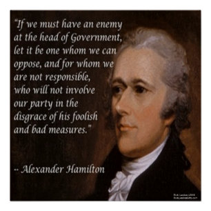 Hamilton "Chef de l'ennemi" Affiche de citation