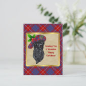 Hamilton Clan Badge & Tartan Kerstmis Briefkaart (Staand voorkant)