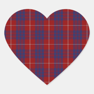 Hamilton Clan Tartan Hart Sticker